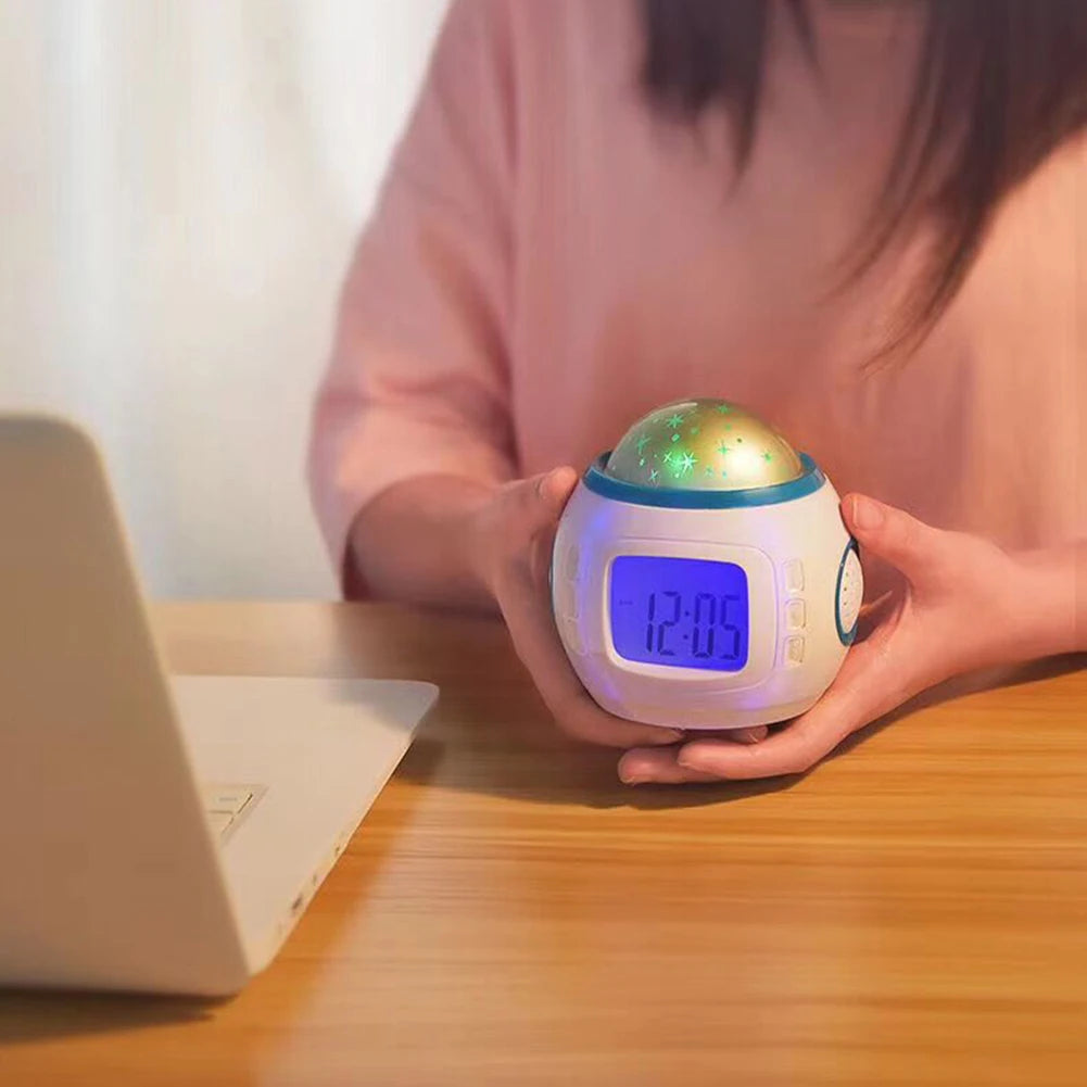 réveil horloge projecteur d'étoiles compagnon des matins merveilleux