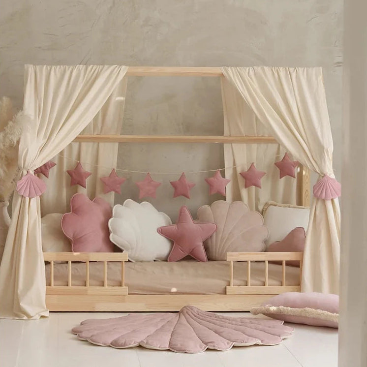ciel de lit lit cabane beige