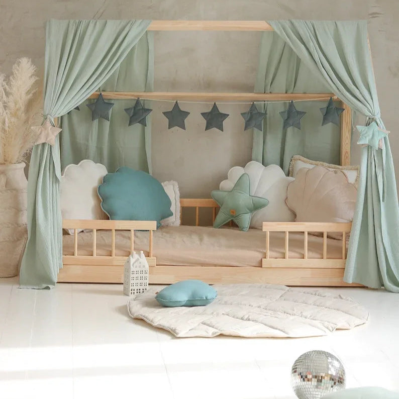 ciel de lit mon lit cabane vert