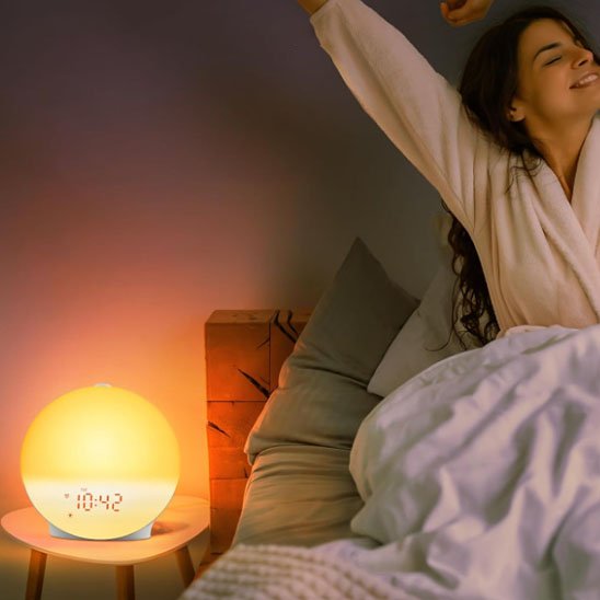 reveil simulateur d'aube douxmatin eclairage progressif