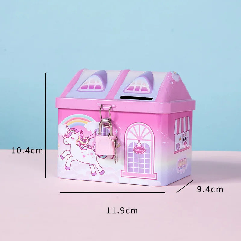 tirelire enfant maison bankbox violet licorne dimensions