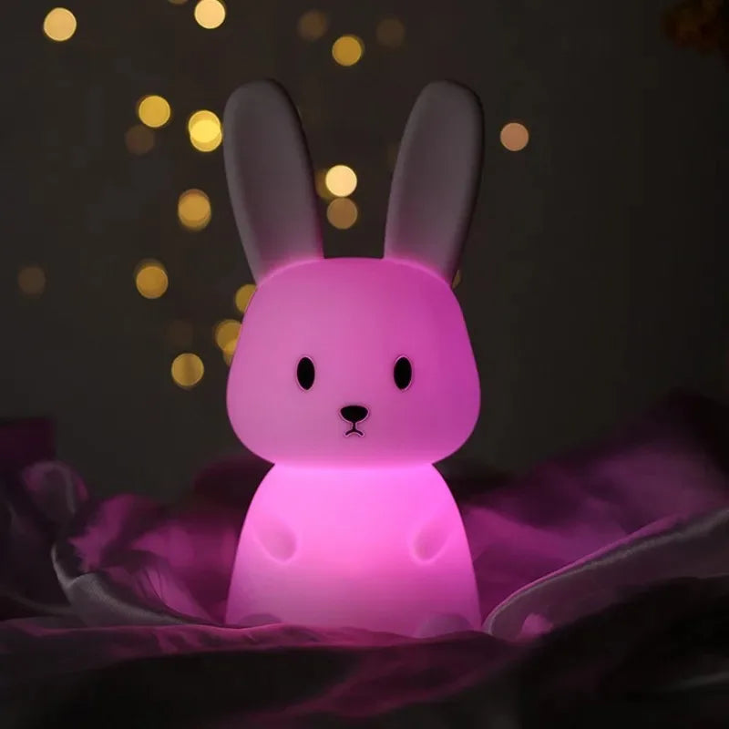 veilleuse lapin RabbitLight couleur rose