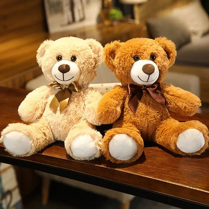 2 ours en peluche handmade brun et beige