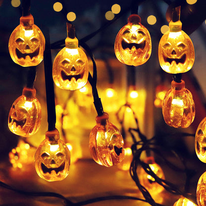 guirlande lumineuse halloween à citrouilles led