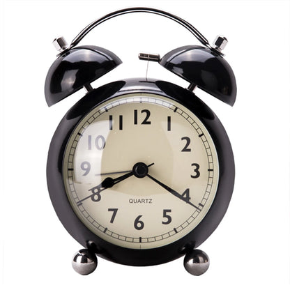 réveil analogique métal rétro silencieux pour enfant – horloge quartz bureau