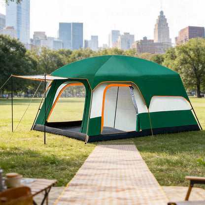 Large Family Tent Luxury Tents For Camping With Rooms 2-4 People Waterproof One-Bedroom And One-living Room Design Big Tent