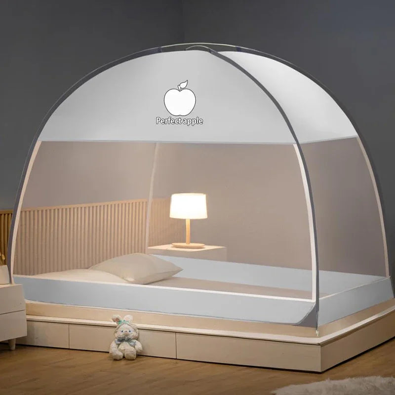 moustiquaire de lit style yourte pour enfant – baldaquin anti-moustiques fond fermé | YurtDream™