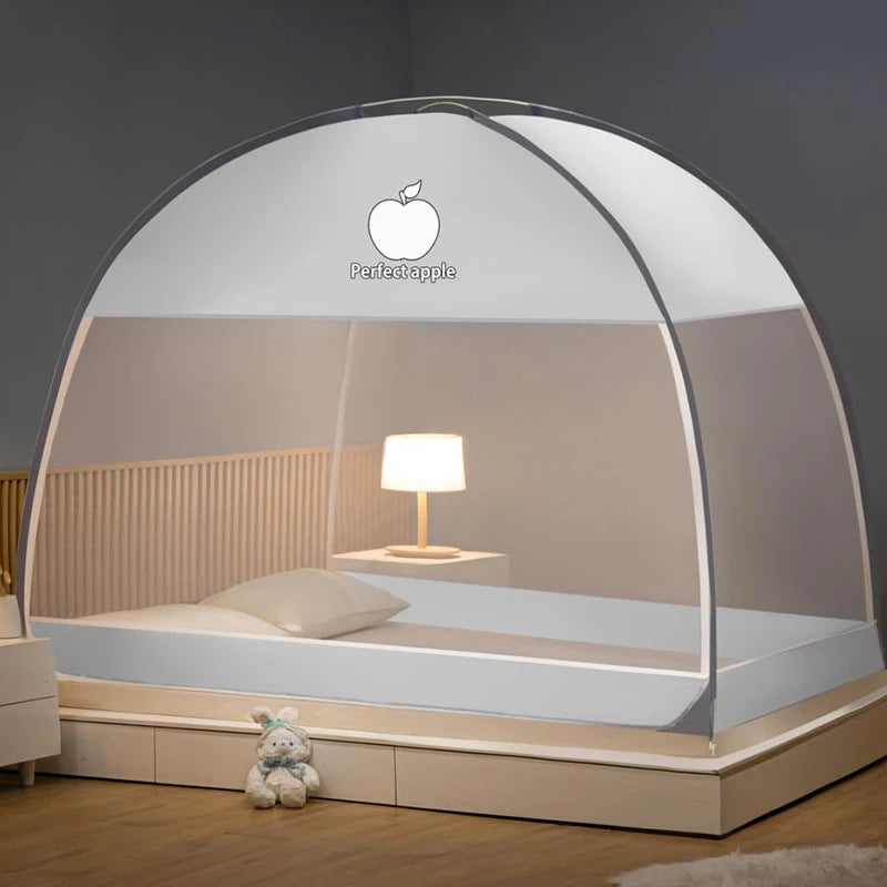 moustiquaire de lit style yourte pour enfant – baldaquin anti-moustiques fond fermé | YurtDream™