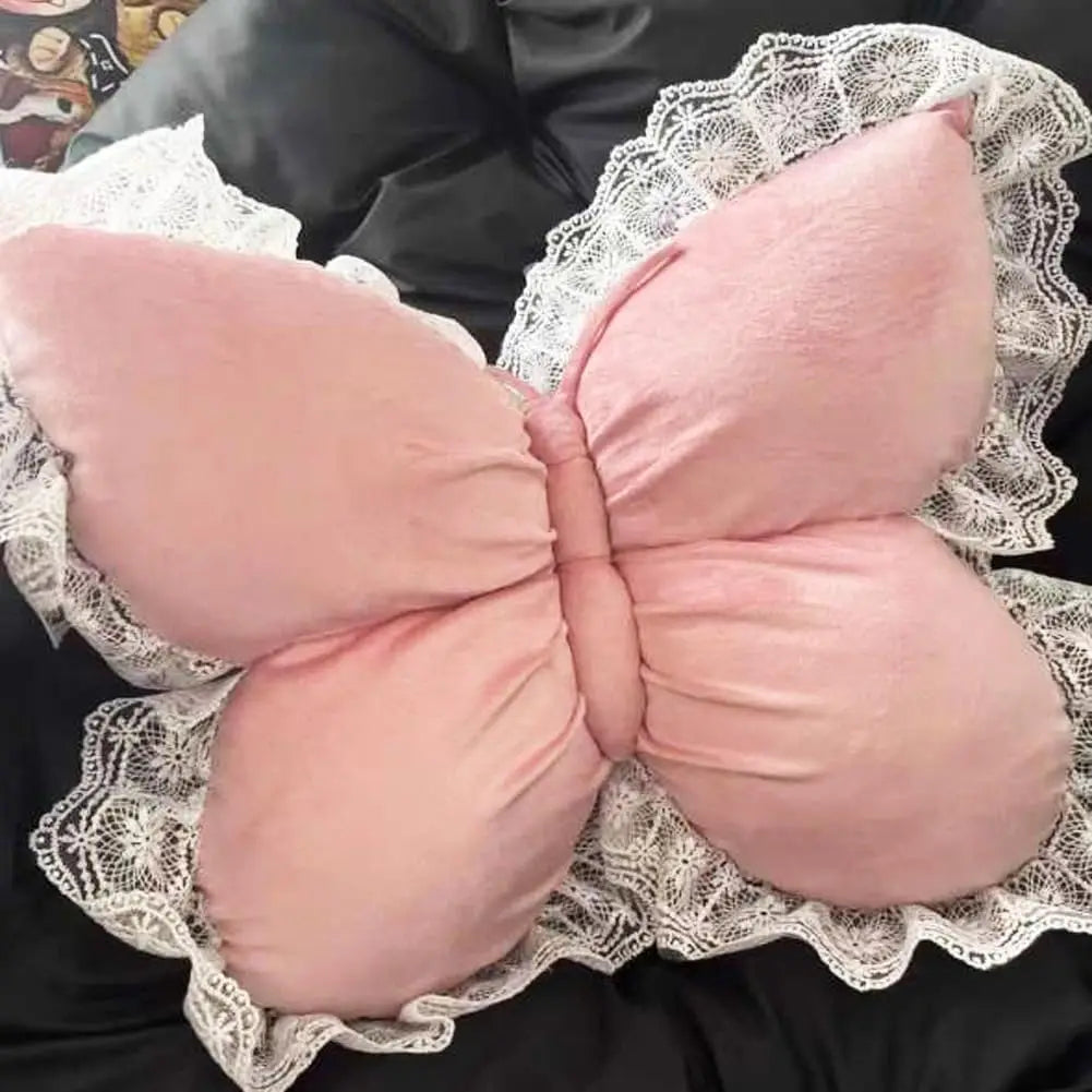 ciel de lit cabane auventcare avec coussin papillon