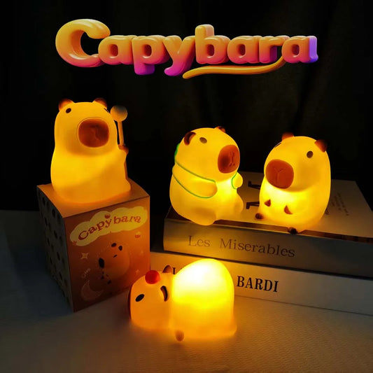 lampe capybara joueur - mini veilleuse 8.5cm