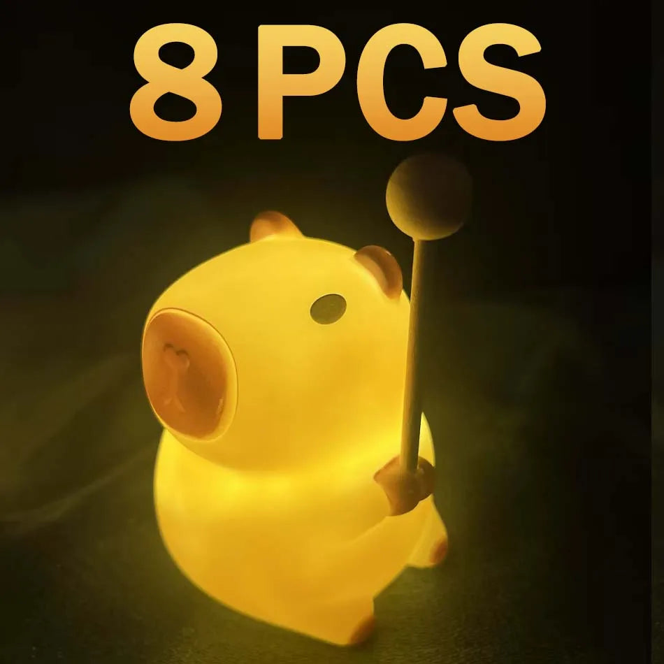 lampe capybara joueur - mini veilleuse 8.5cm