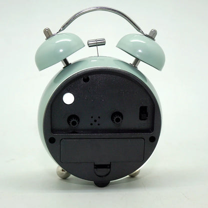 réveil analogique métal rétro silencieux pour enfant – horloge quartz bureau