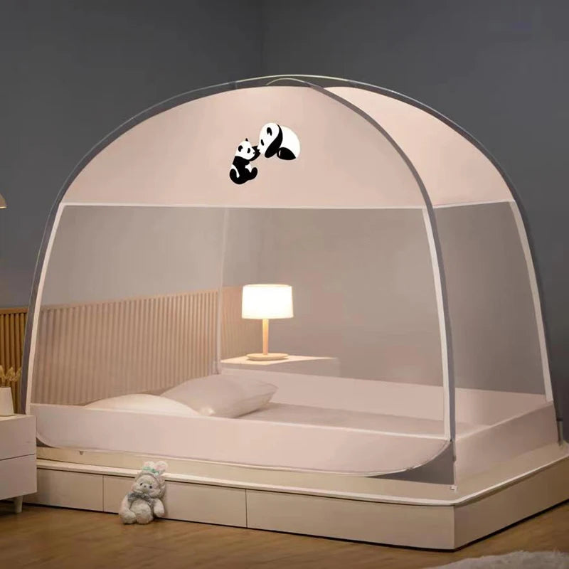 moustiquaire de lit style yourte pour enfant – baldaquin anti-moustiques fond fermé | YurtDream™