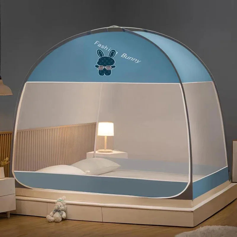 moustiquaire de lit style yourte pour enfant – baldaquin anti-moustiques fond fermé | YurtDream™