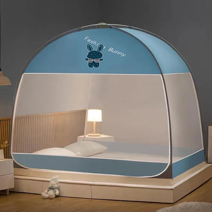 moustiquaire de lit style yourte pour enfant – baldaquin anti-moustiques fond fermé | YurtDream™