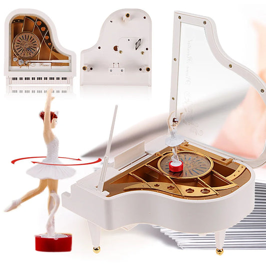boite a musique piano ballerine - carillon mécanique vintage pour enfant | SonoBox™