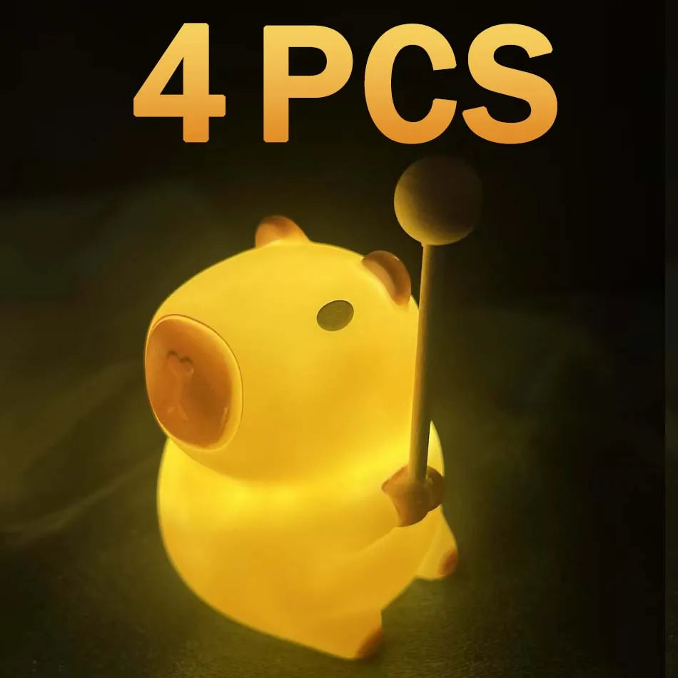 lampe capybara joueur - mini veilleuse 8.5cm