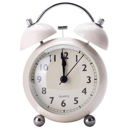 réveil analogique métal rétro silencieux pour enfant – horloge quartz bureau