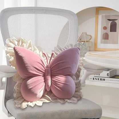 ciel de lit cabane auventcare avec coussin papillon