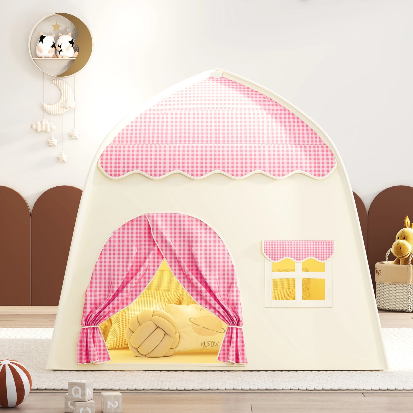 tente château princesse enfant pliable – cabane de jeu intérieure et extérieure