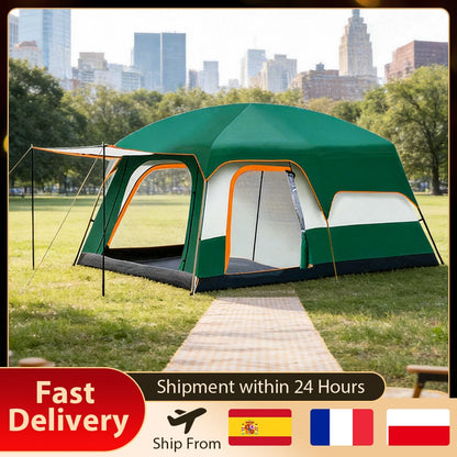 Large Family Tent Luxury Tents For Camping With Rooms 2-4 People Waterproof One-Bedroom And One-living Room Design Big Tent