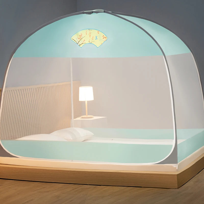 moustiquaire de lit style yourte pour enfant – baldaquin anti-moustiques fond fermé | YurtDream™