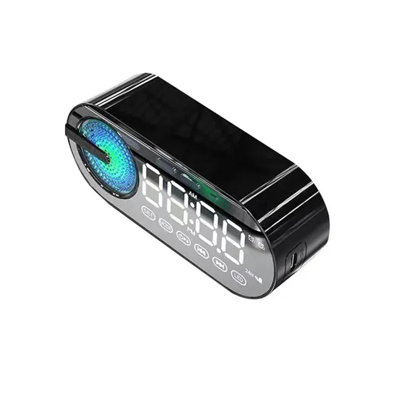 réveil bluetooth enfant avec haut-parleur, led rgb et affichage miroir
