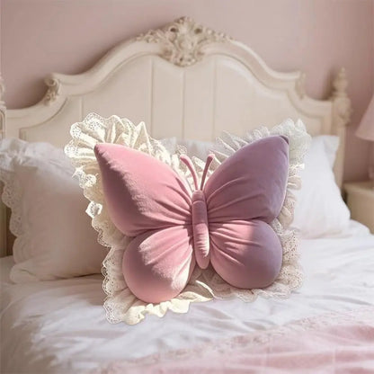 ciel de lit cabane auventcare avec coussin papillon