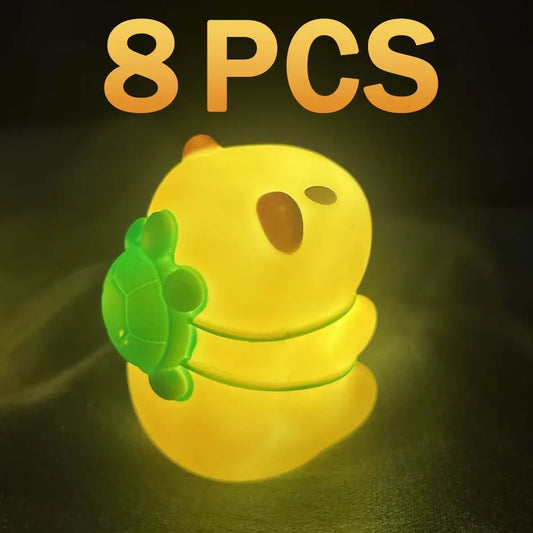 lampe capybara assis - mini veilleuse enfant 8,5 cm