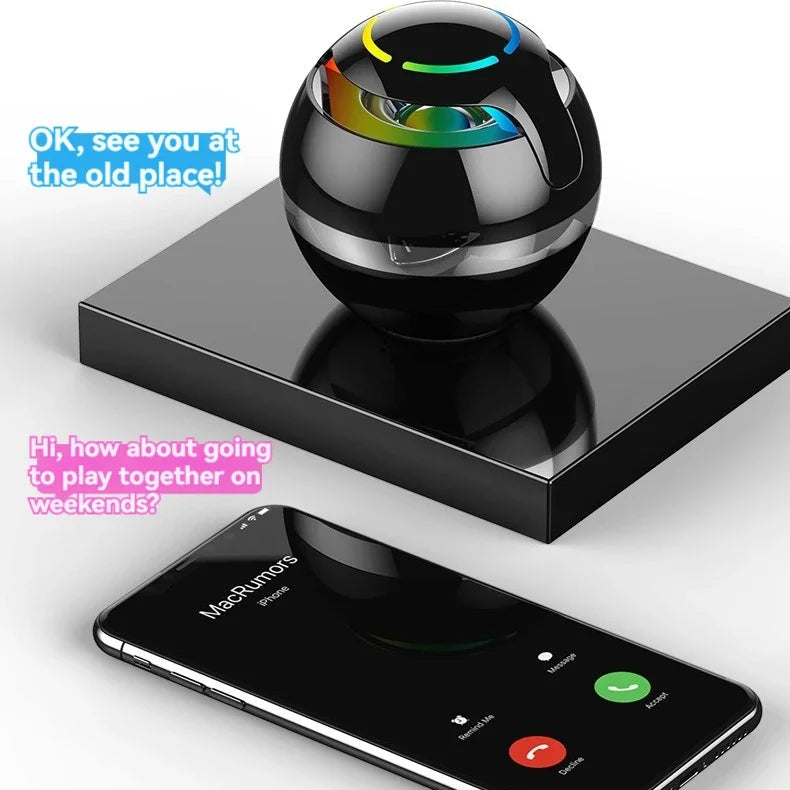 mini enceinte bluetooth enfant – lumières colorées & son 360°