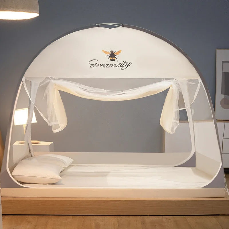 moustiquaire de lit style yourte pour enfant – baldaquin anti-moustiques fond fermé | YurtDream™