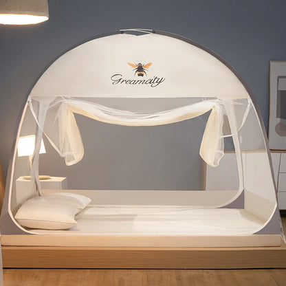 moustiquaire de lit style yourte pour enfant – baldaquin anti-moustiques fond fermé | YurtDream™