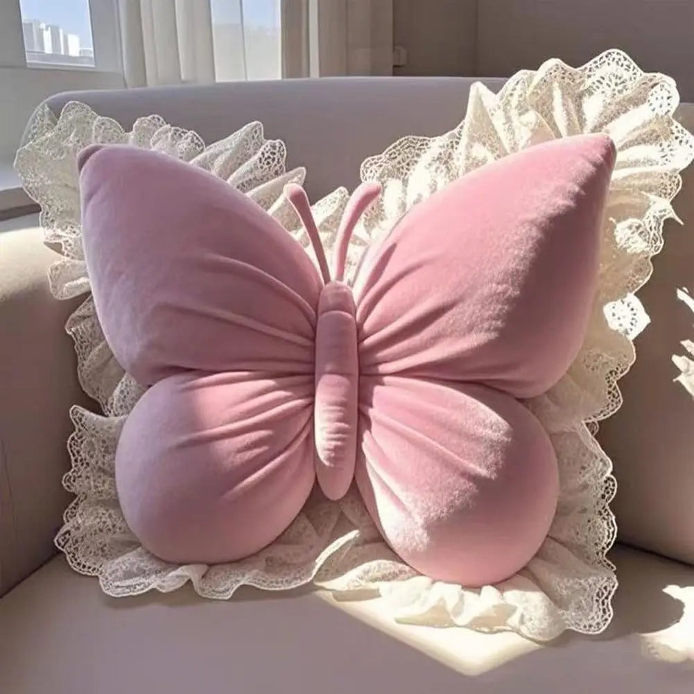 ciel de lit cabane auventcare avec coussin papillon