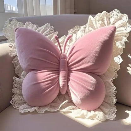 ciel de lit cabane auventcare avec coussin papillon