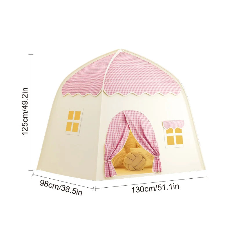tente château princesse enfant pliable – cabane de jeu intérieure et extérieure