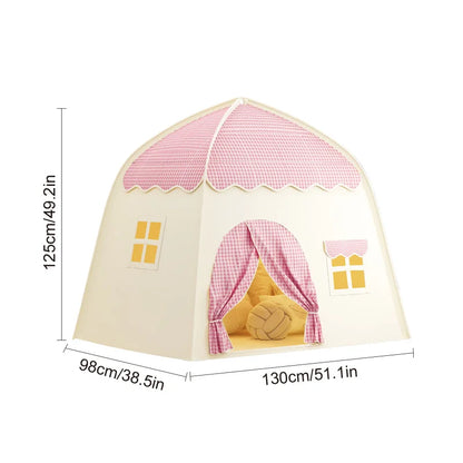 tente château princesse enfant pliable – cabane de jeu intérieure et extérieure