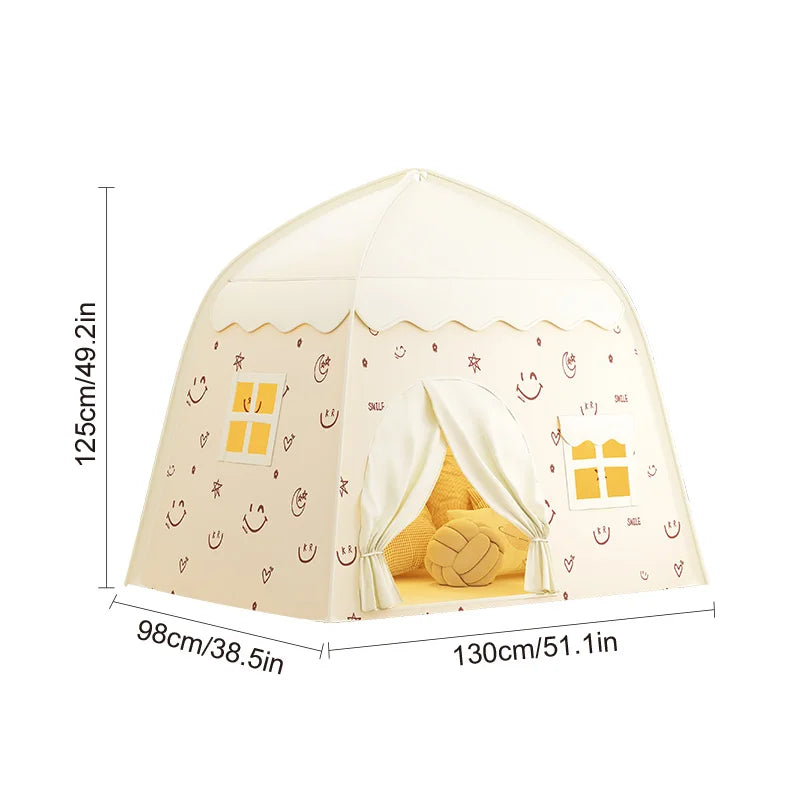 tente château princesse enfant pliable – cabane de jeu intérieure et extérieure