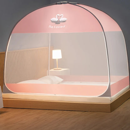 moustiquaire de lit style yourte pour enfant – baldaquin anti-moustiques fond fermé | YurtDream™