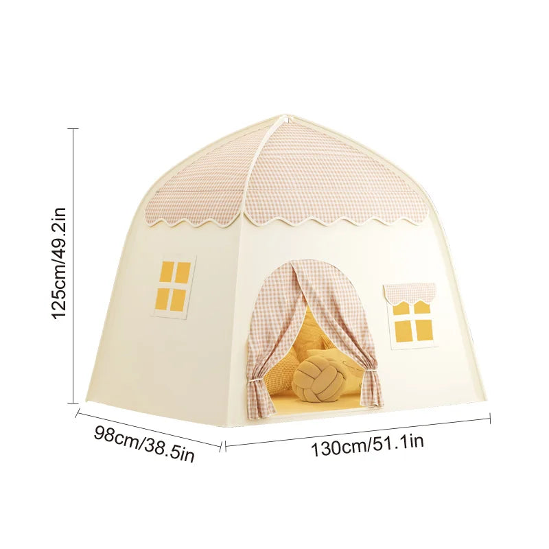 tente château princesse enfant pliable – cabane de jeu intérieure et extérieure