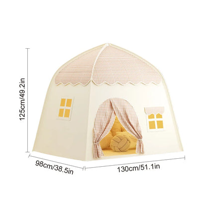 tente château princesse enfant pliable – cabane de jeu intérieure et extérieure