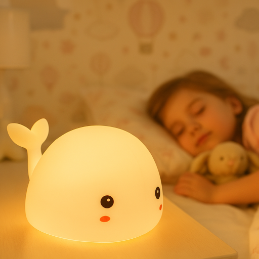 baleine veilleuse enfant compagnon rassurant pour sommeil serein 