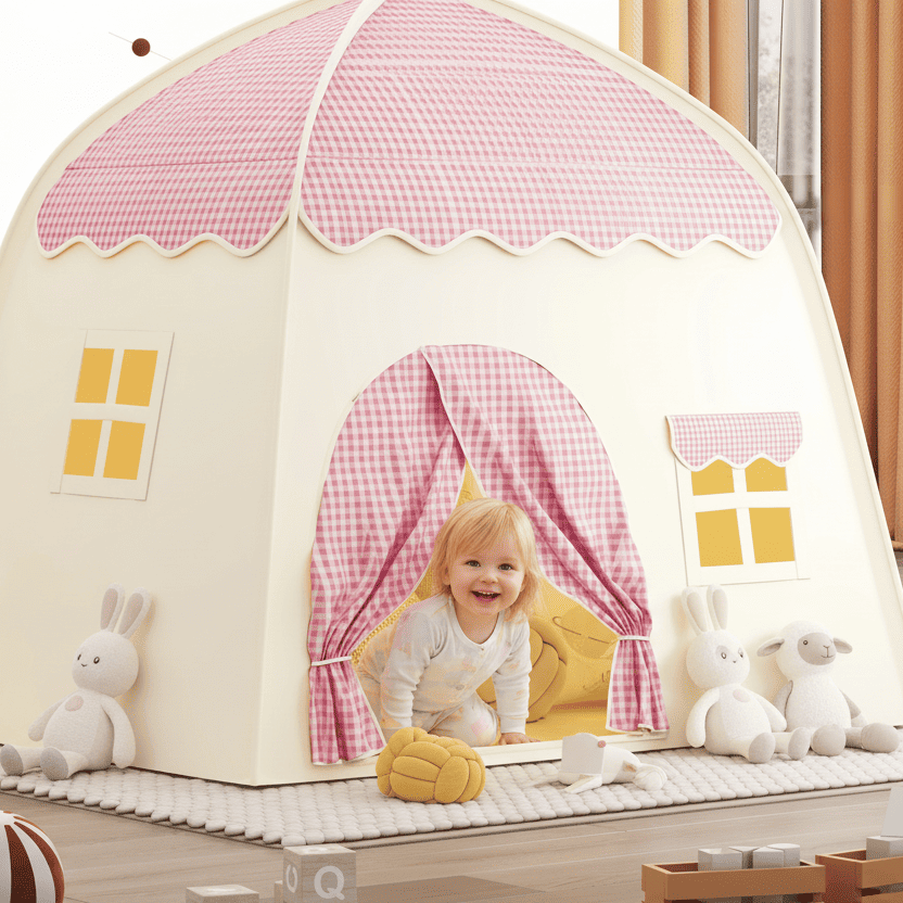 tente château princesse enfant pliable – cabane de jeu intérieure et extérieure