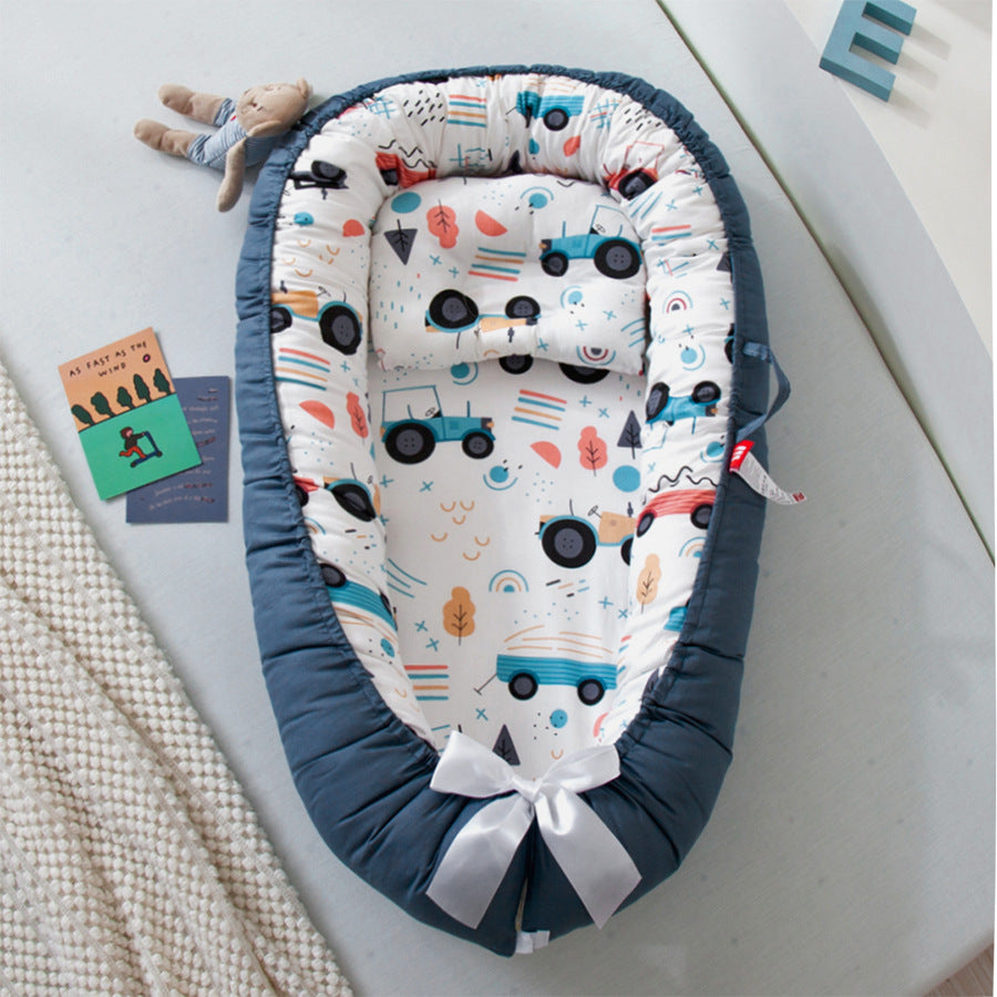 berceau bionique amovible cocon securise et evolutif pour bebe bleu