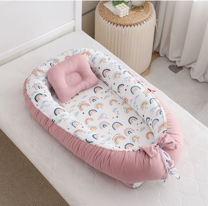 berceau bionique amovible cocon securise et evolutif pour bebe rose