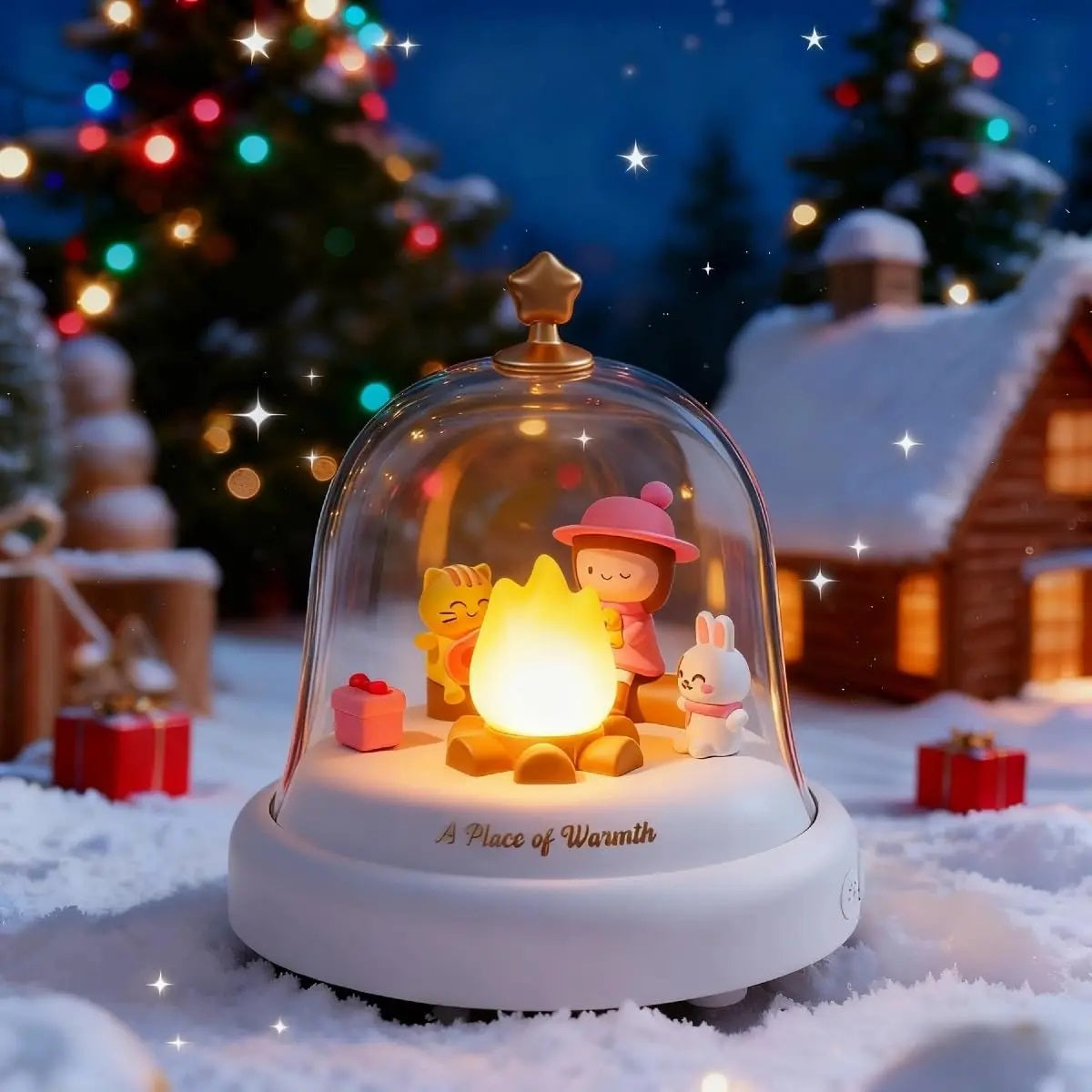 boite a musique rechargeable carousselson cloche scintillant