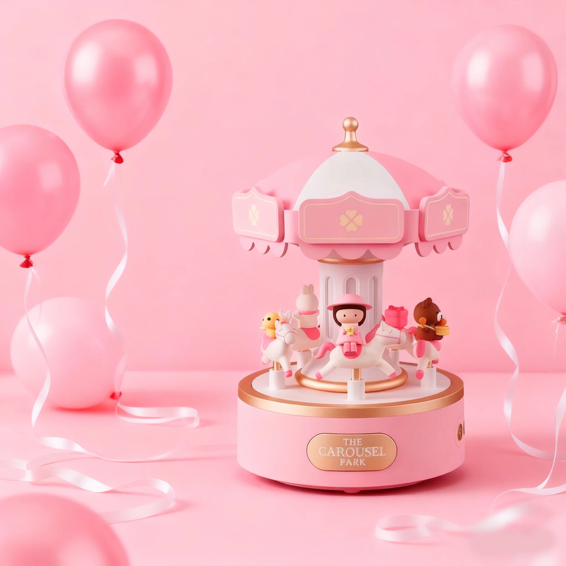 boite a musique rechargeable carousselson park rose