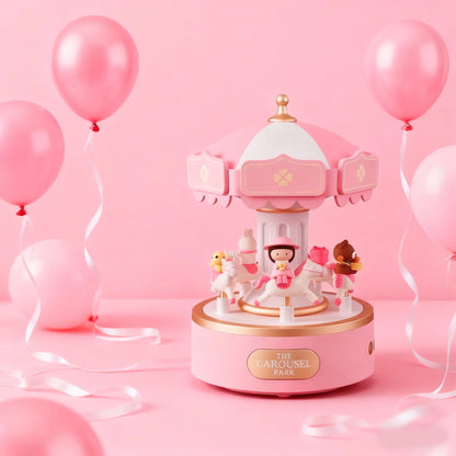 boite a musique rechargeable carousselson park rose