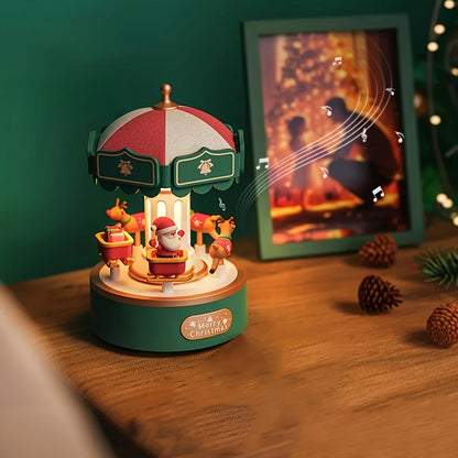 boite a musique rechargeable carousselson park vert melodieuse