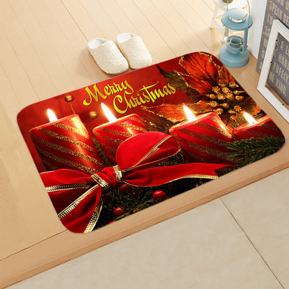 bougie de noël sur tapis enfant joyeux noel