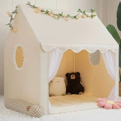cabane enfant interieur widetent beige